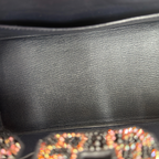 Hermès Birkin 25 Custom Leopard Print Swarovski Crystals Black Togo Gold Hardware | Randolph Goods