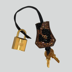 Hermès Birkin 25 Custom Leopard Print Swarovski Crystals Black Togo Gold Hardware | Randolph Goods
