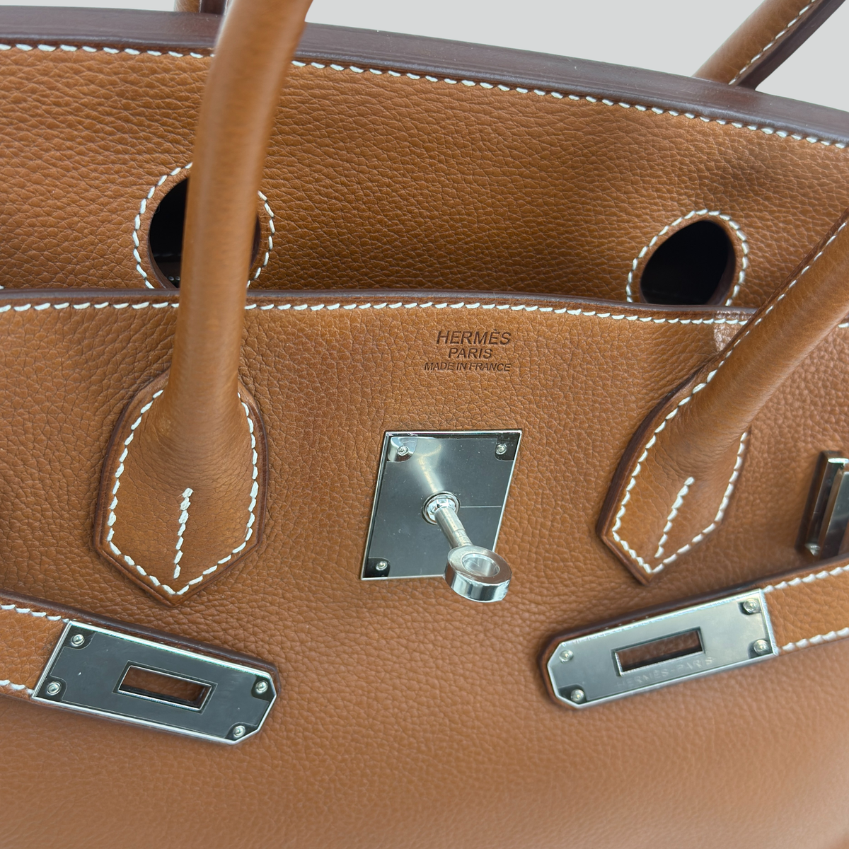 Hermès Birkin 30 Fauve Barenia Faubourg Palladium Hardware | Randolph Goods