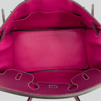 Hermès Birkin 35 Candy Collection Verso Tosca/Rose Tyrien Interior Epsom Palladium Hardware