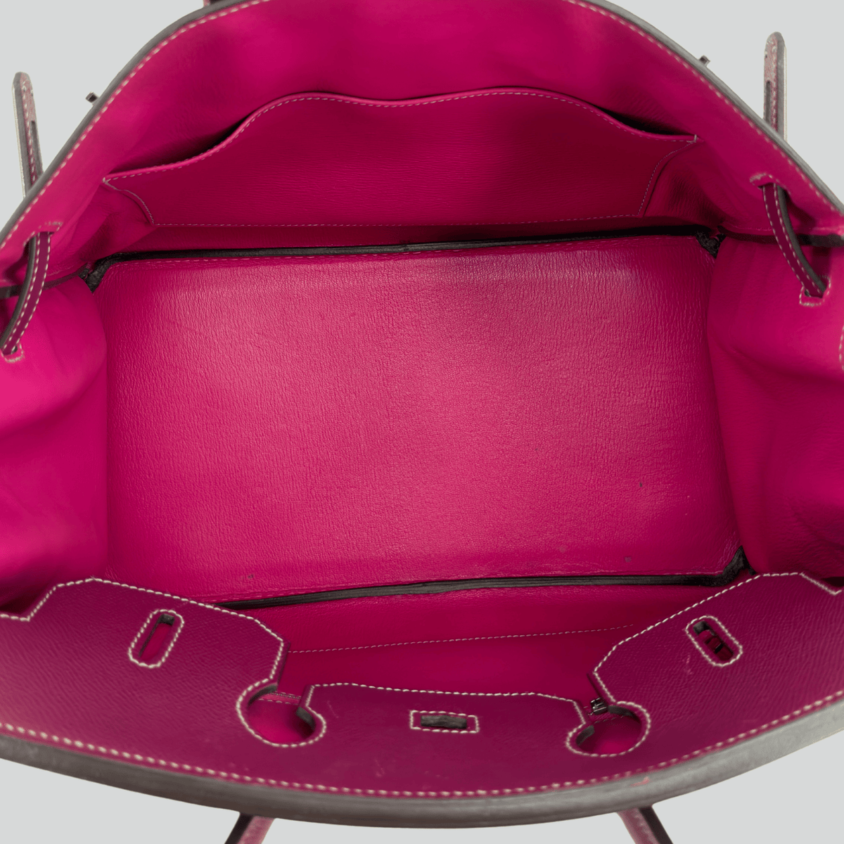 Hermès Birkin 35 Candy Collection Verso Tosca/Rose Tyrien Interior Epsom Palladium Hardware