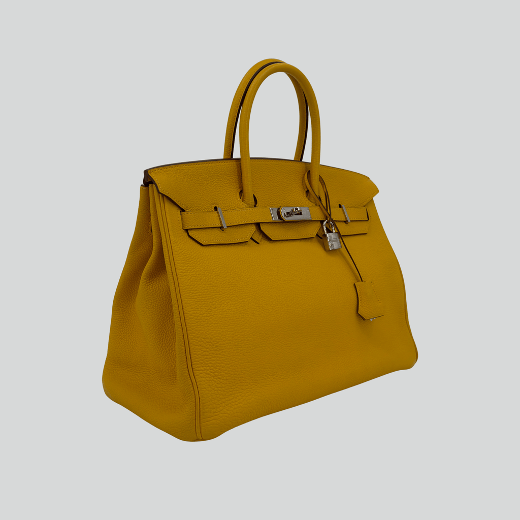 Hermès Birkin 35 Soleil Clemence Palladium Hardware | Randolph Goods