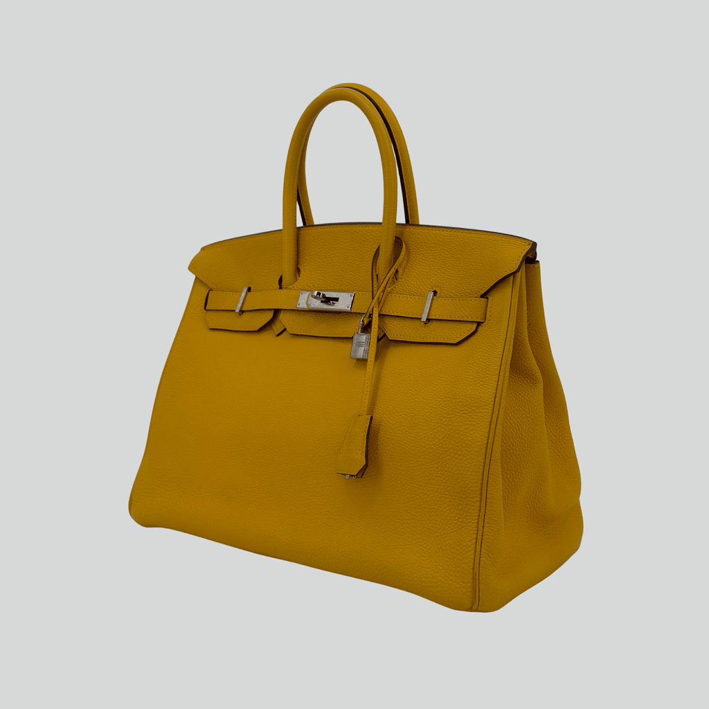 Hermès Birkin 35 Soleil Clemence Palladium Hardware | Randolph Goods