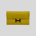 Hermès Constance Long Mimosa Matte Alligator Palladium Hardware