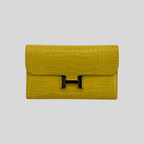 Hermès Constance Long Mimosa Matte Alligator Palladium Hardware