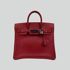 Hermès HAC 28 Rouge Vif Epsom Palladium Hardware | Randolph Goods