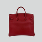 Hermès HAC 28 Rouge Vif Epsom Palladium Hardware | Randolph Goods