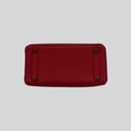 Hermès HAC 28 Rouge Vif Epsom Palladium Hardware | Randolph Goods