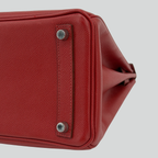 Hermès HAC 28 Rouge Vif Epsom Palladium Hardware | Randolph Goods