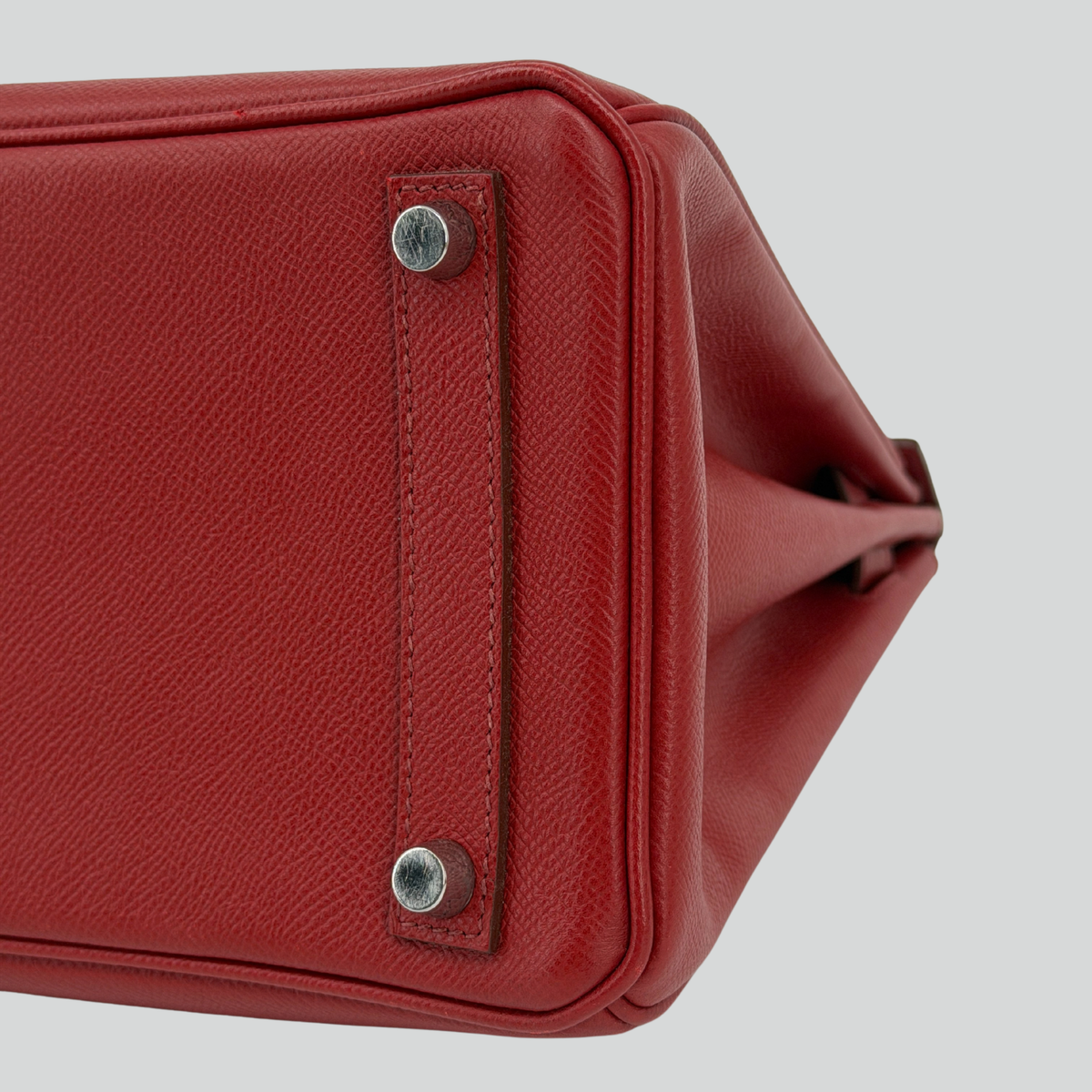 Hermès HAC 28 Rouge Vif Epsom Palladium Hardware | Randolph Goods