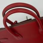 Hermès HAC 28 Rouge Vif Epsom Palladium Hardware | Randolph Goods