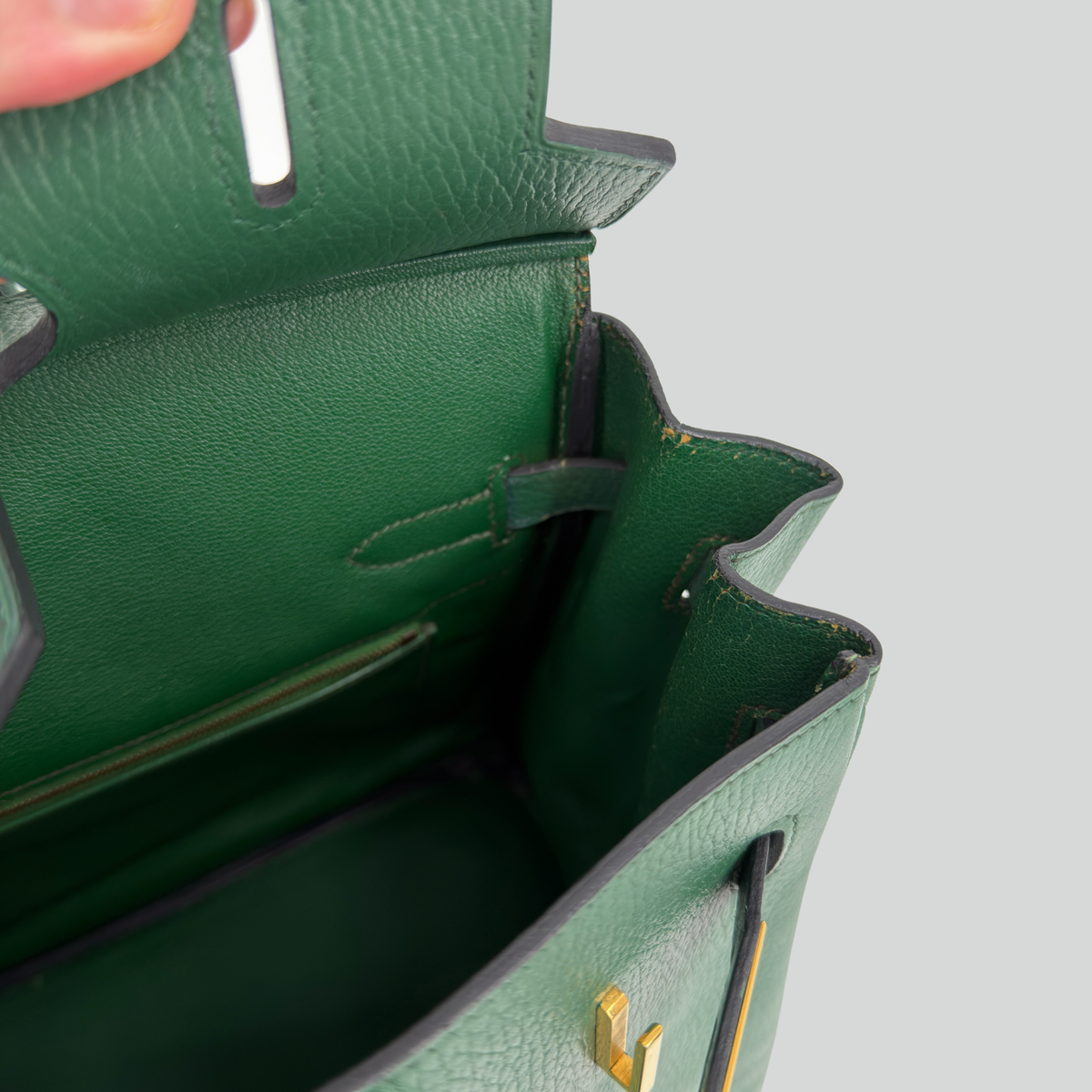 Hermès HAC 32 Vert Bengale Ardennes Gold Hardware | Randolph Goods