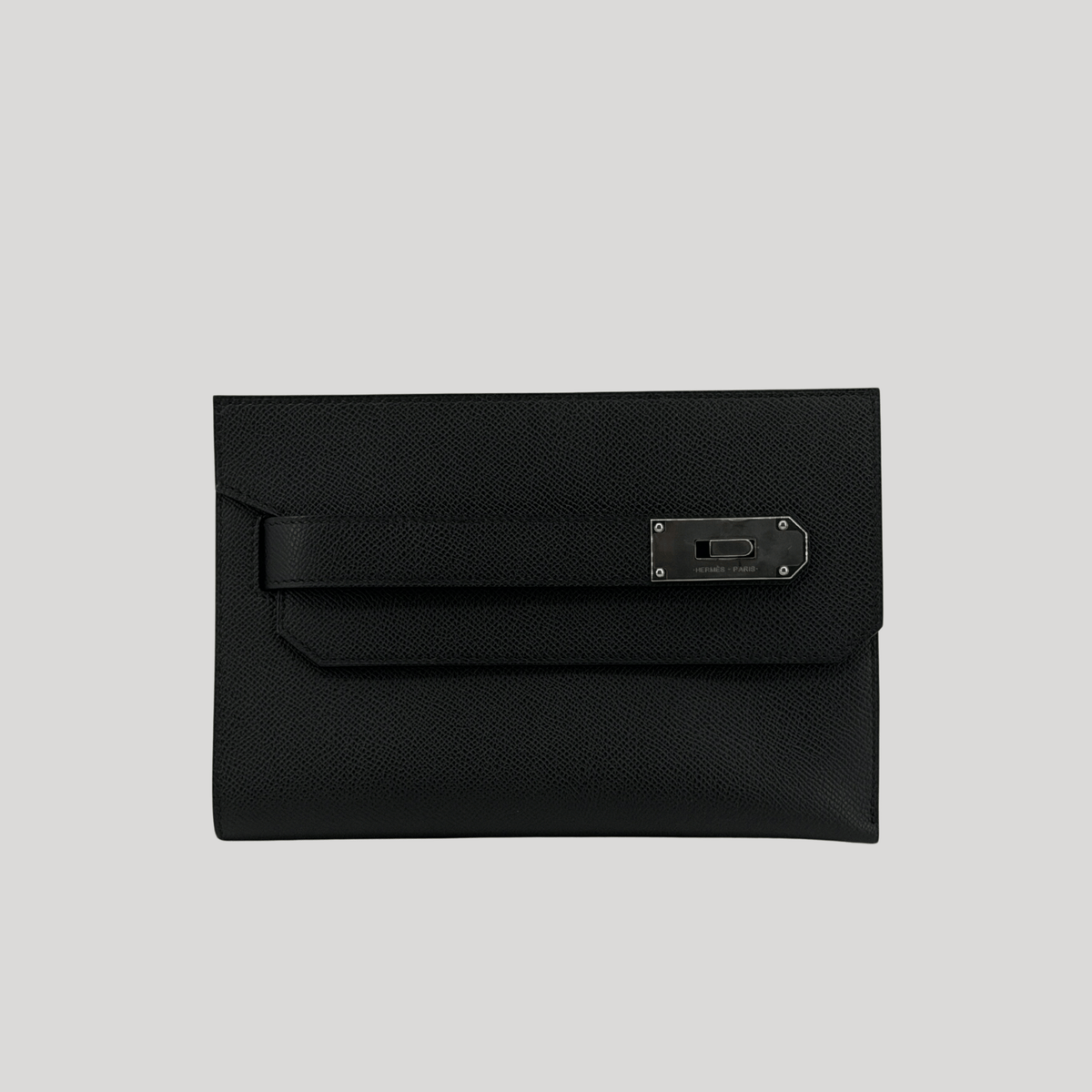 Hermès Hacademi Pouch Black Epsom Palladium Hardware | Randolph Goods