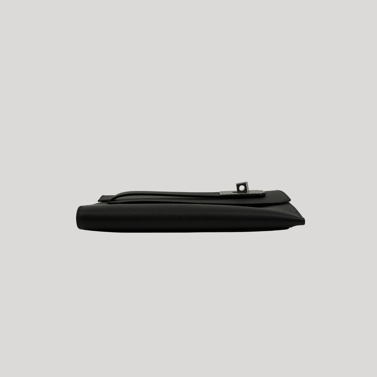 Hermès Hacademi Pouch Black Epsom Palladium Hardware | Randolph Goods