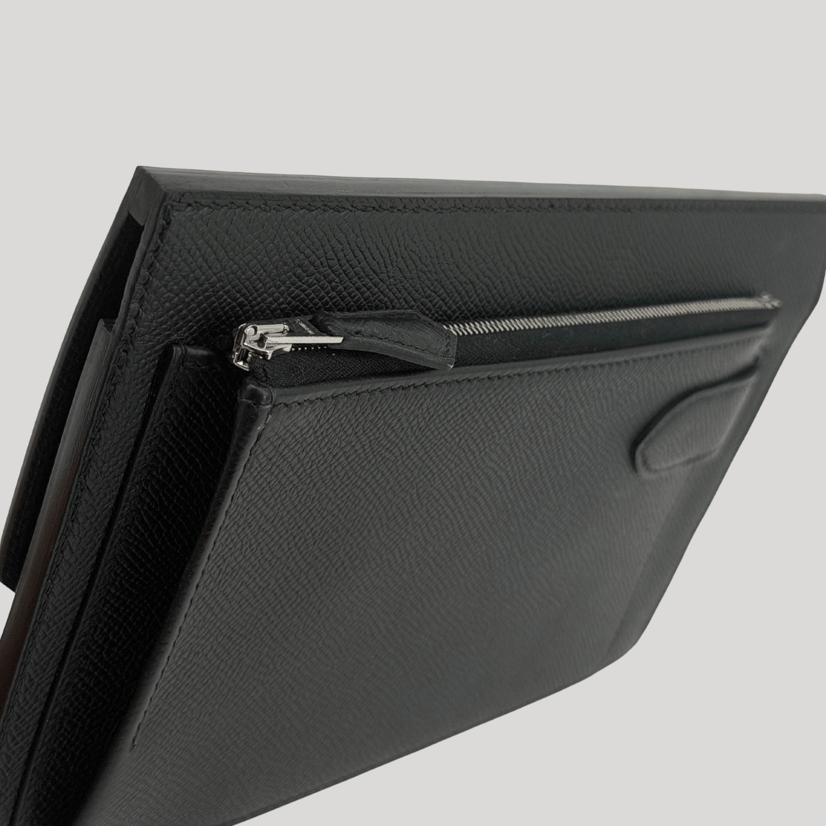 Hermès Hacademi Pouch Black Epsom Palladium Hardware | Randolph Goods