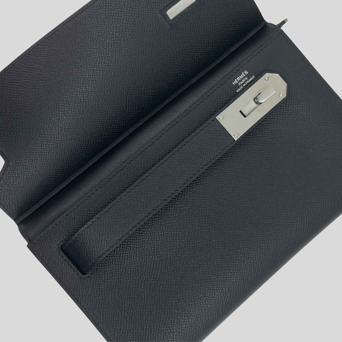 Hermès Hacademi Pouch Black Epsom Palladium Hardware | Randolph Goods