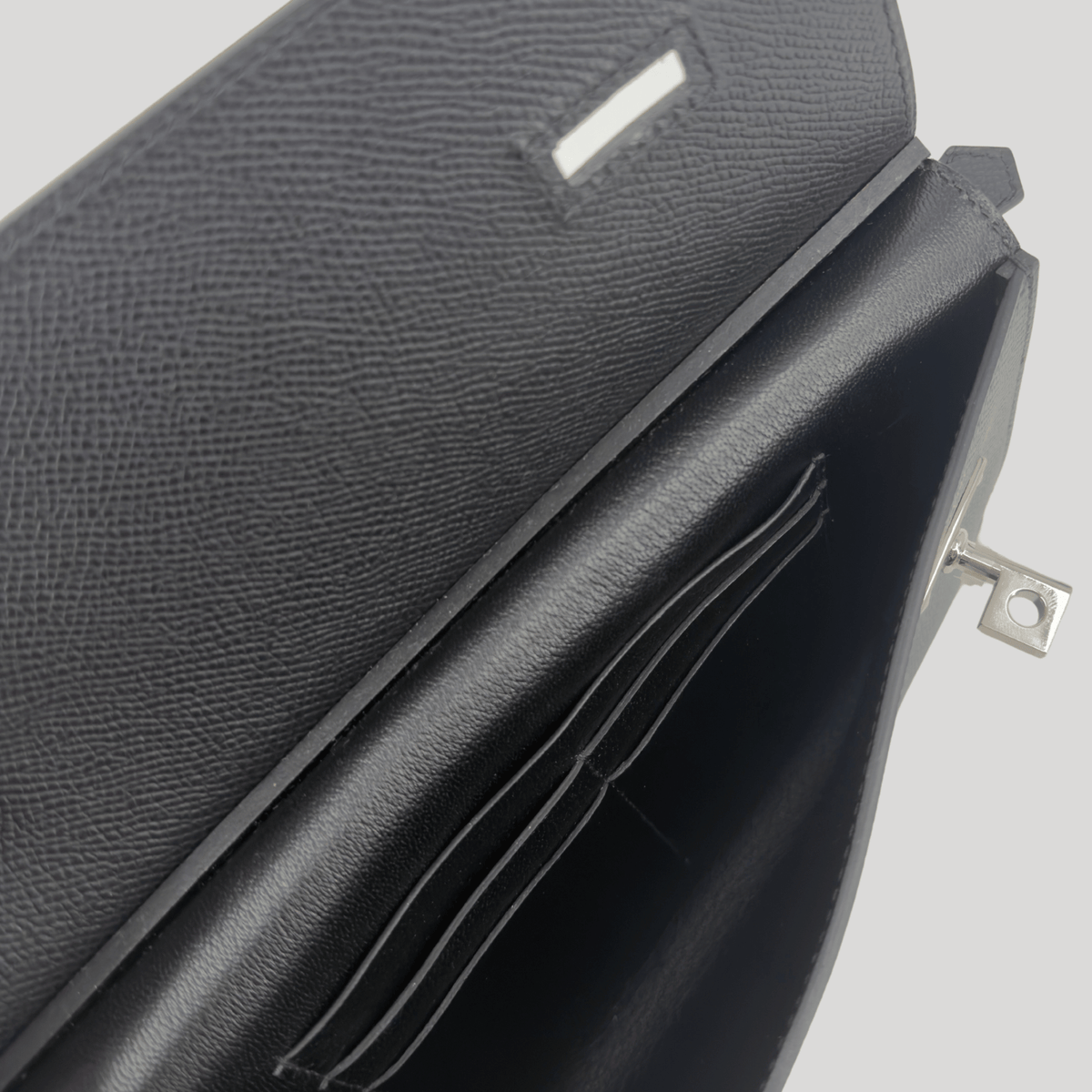 Hermès Hacademi Pouch Black Epsom Palladium Hardware | Randolph Goods
