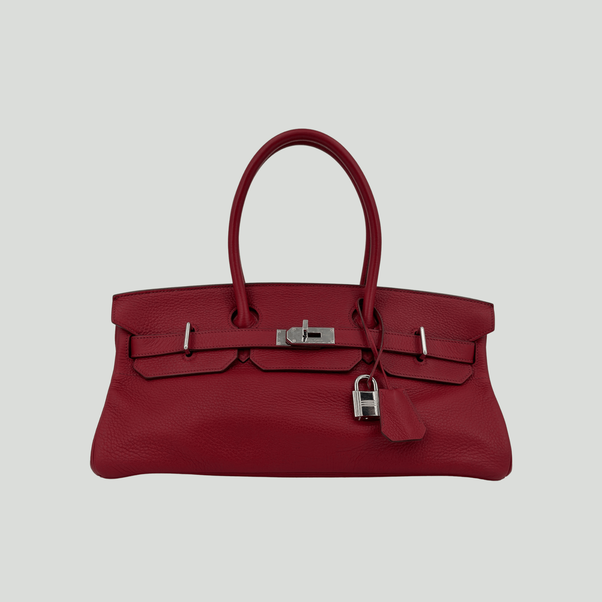 Hermès JPG Shoulder Birkin 42 Rouge H Clemence Palladium Hardware
