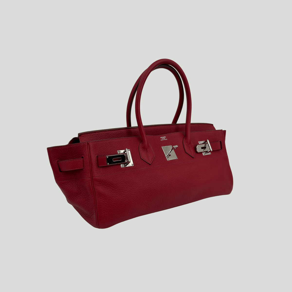 Hermès JPG Shoulder Birkin 42 Rouge H Clemence Palladium Hardware