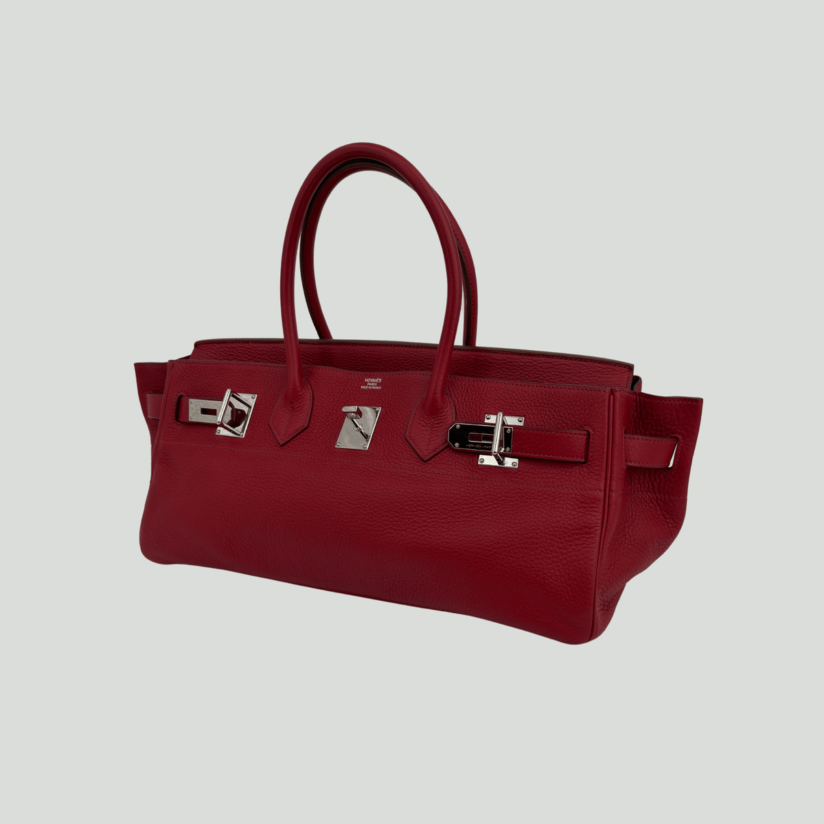 Hermès JPG Shoulder Birkin 42 Rouge H Clemence Palladium Hardware