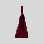 Hermès Kelly 28 Pink Doblis Suede Leather Gold Hardware | Randolph Goods