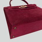 Hermès Kelly 28 Pink Doblis Suede Leather Gold Hardware | Randolph Goods