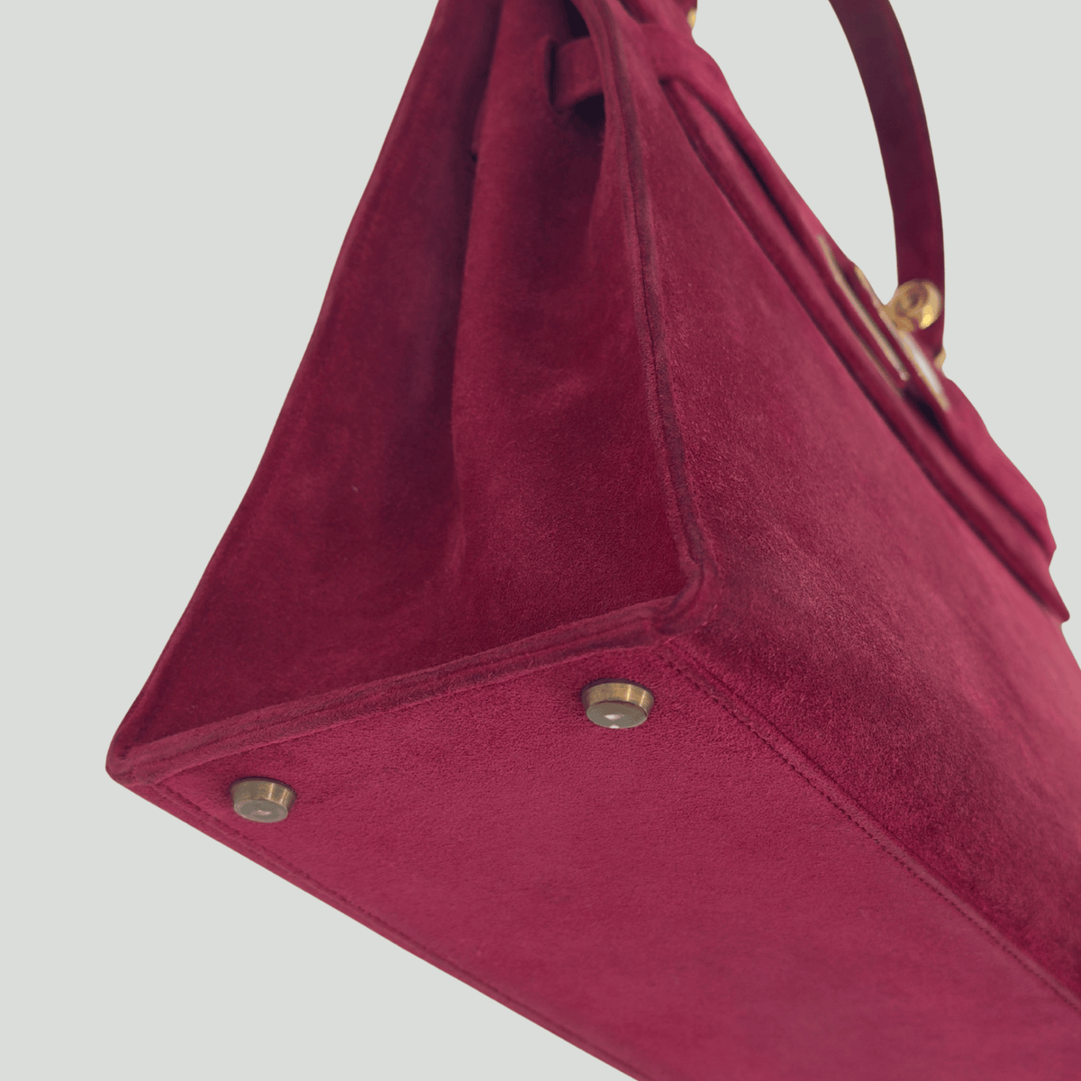 Hermès Kelly 28 Pink Doblis Suede Leather Gold Hardware | Randolph Goods