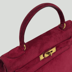 Hermès Kelly 28 Pink Doblis Suede Leather Gold Hardware | Randolph Goods