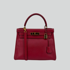 Hermès Kelly 28 Rouge Vif Courchevel Gold Hardware