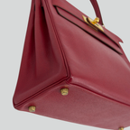 Hermès Kelly 28 Rouge Vif Courchevel Gold Hardware