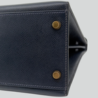 Hermès Kelly 32 Bleu Indigo Courchevel Gold Hardware | Randolph Goods