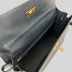 Hermès Kelly 32 Bleu Indigo Courchevel Gold Hardware | Randolph Goods