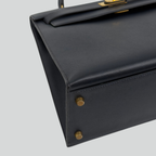 Hermès Kelly 32 Bleu Indigo Courchevel Gold Hardware | Randolph Goods