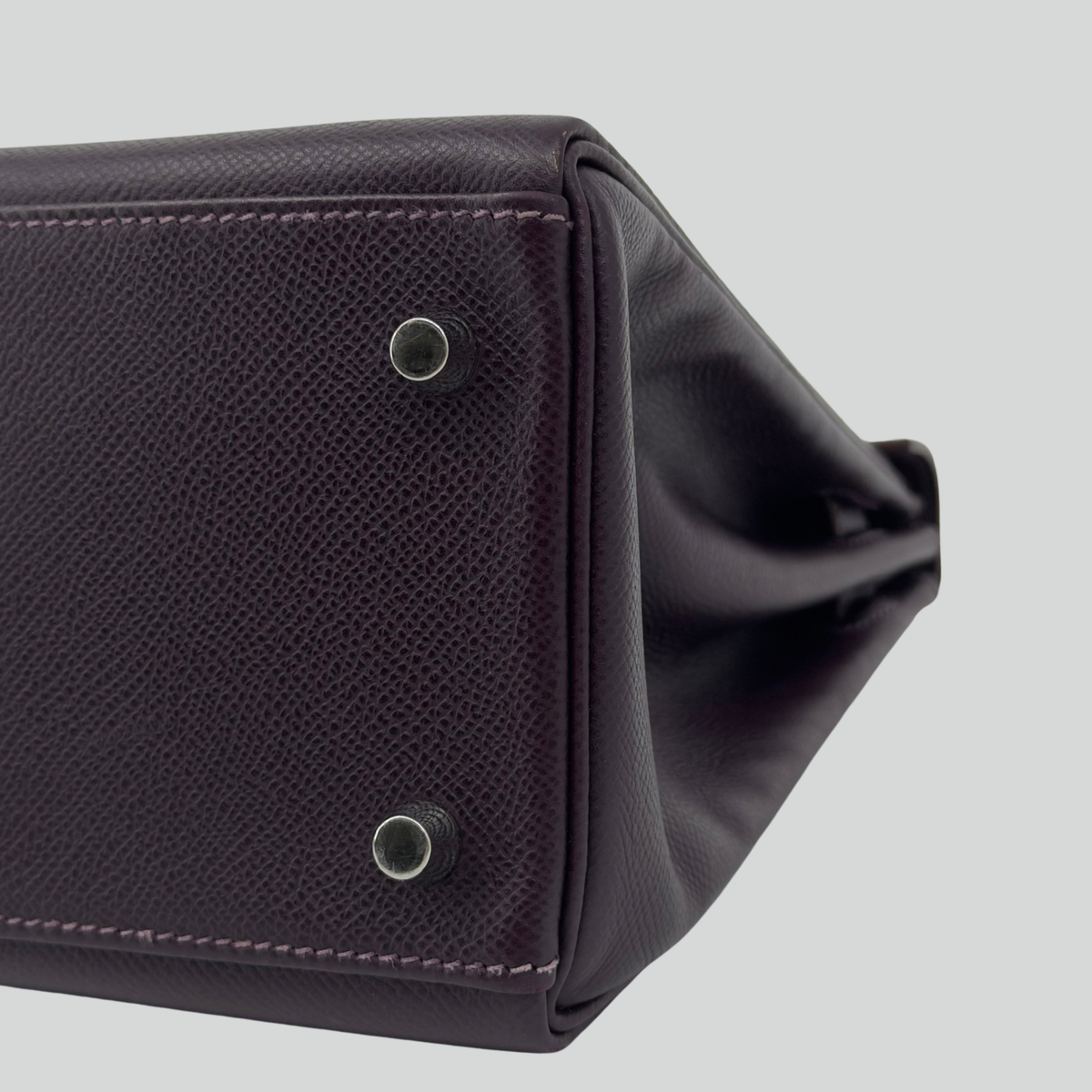 Hermès Kelly 32 Raisin Epsom Palladium Hardware | Randolph Goods