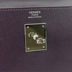 Hermès Kelly 32 Raisin Epsom Palladium Hardware | Randolph Goods