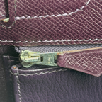 Hermès Kelly 32 Raisin Epsom Palladium Hardware | Randolph Goods