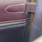 Hermès Kelly 32 Raisin Epsom Palladium Hardware | Randolph Goods