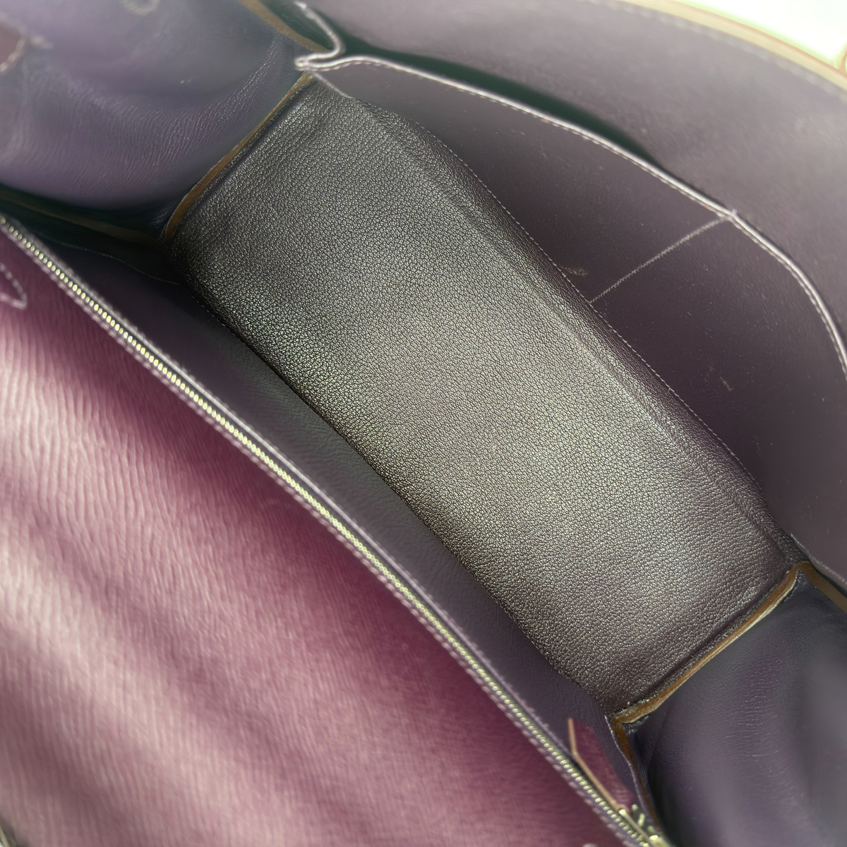 Hermès Kelly 32 Raisin Epsom Palladium Hardware | Randolph Goods