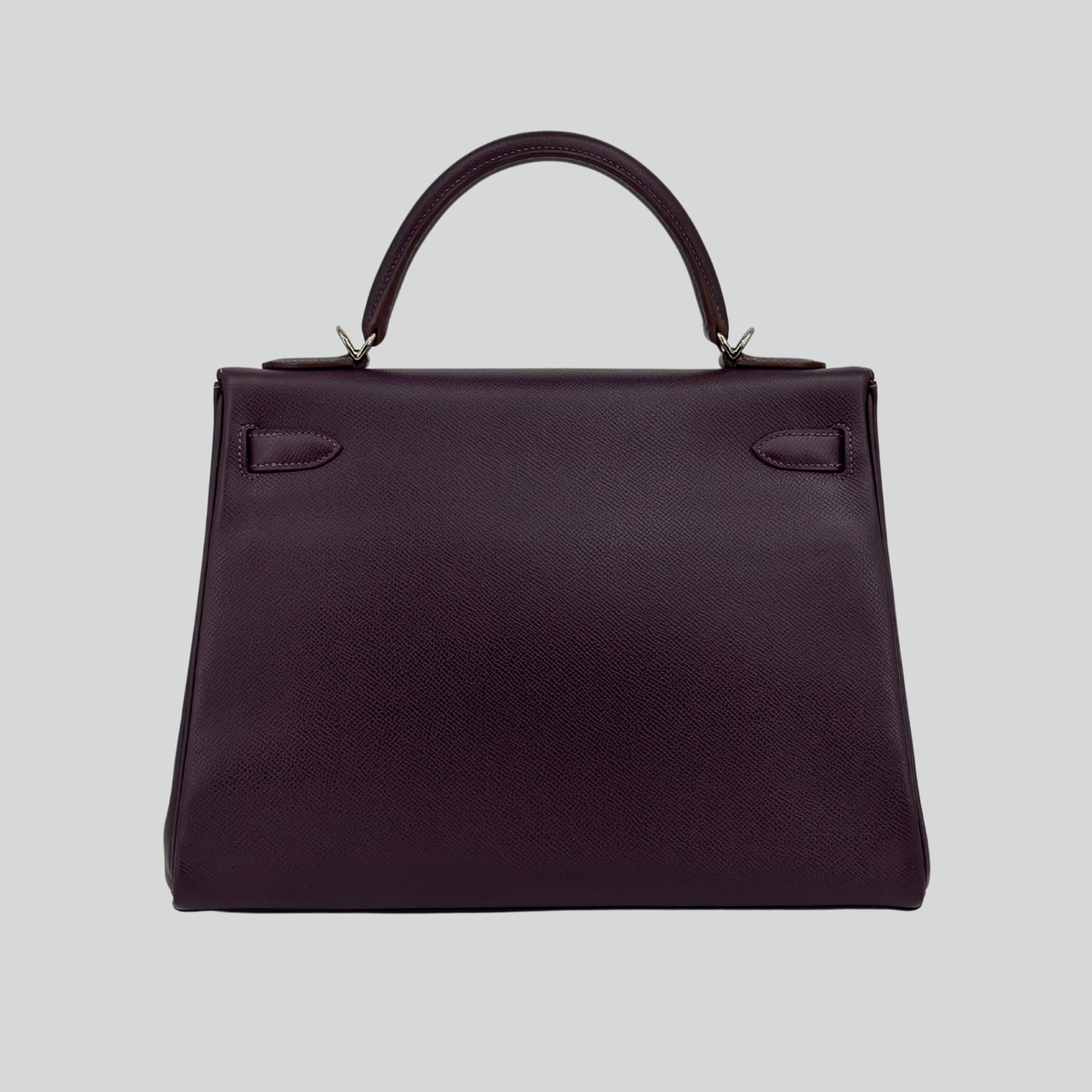 Hermès Kelly 32 Raisin Epsom Palladium Hardware | Randolph Goods