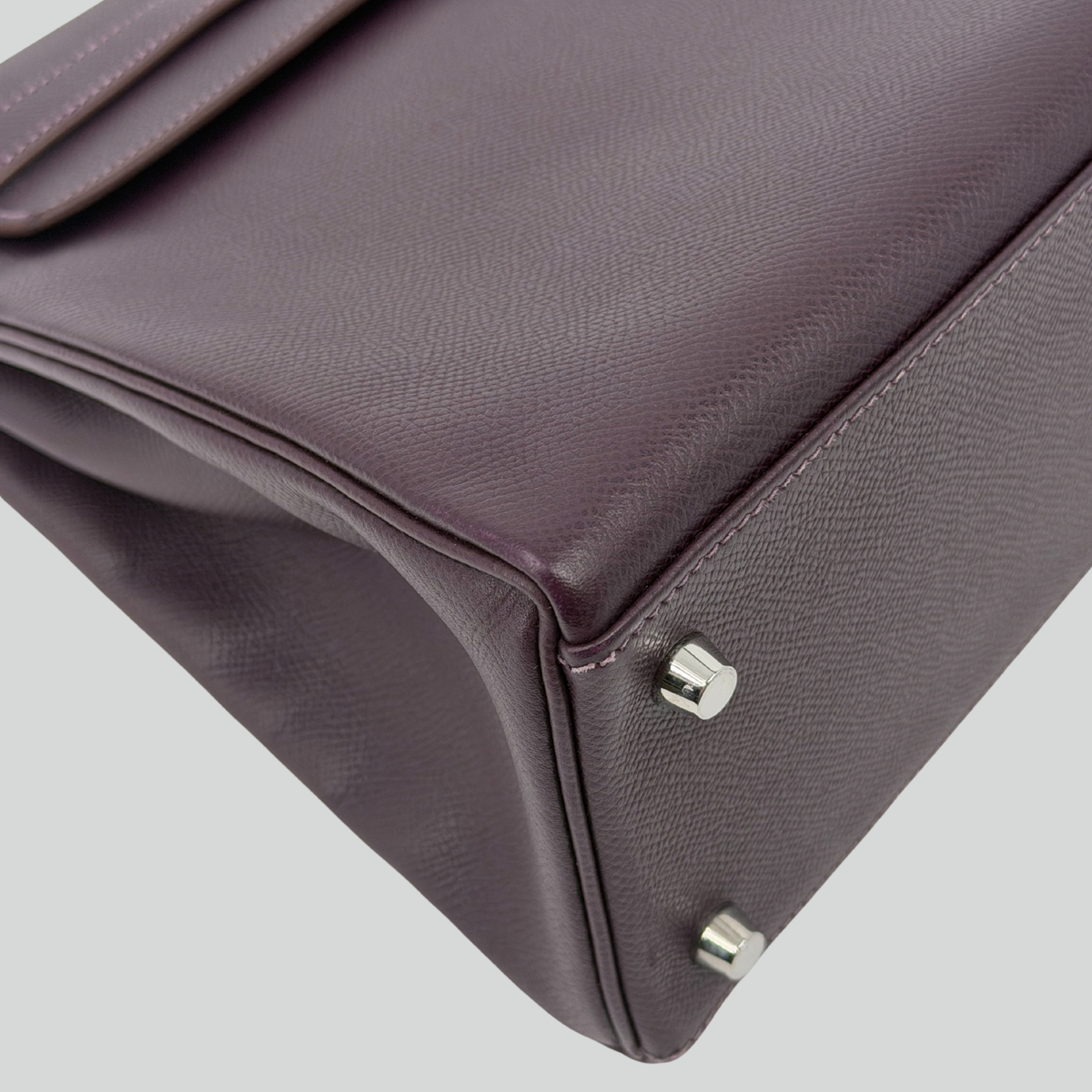Hermès Kelly 32 Raisin Epsom Palladium Hardware | Randolph Goods