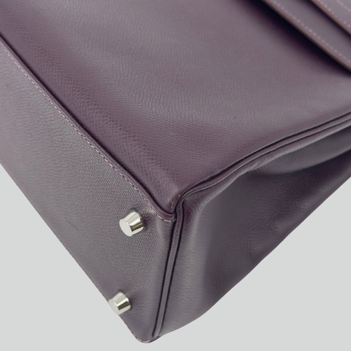 Hermès Kelly 32 Raisin Epsom Palladium Hardware | Randolph Goods