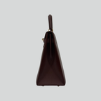 Hermès Kelly 32 Sellier Marron Foncé Courchevel Gold Hardware | Randolph Goods