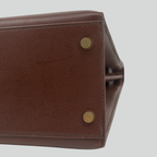 Hermès Kelly 32 Sellier Marron Foncé Courchevel Gold Hardware | Randolph Goods