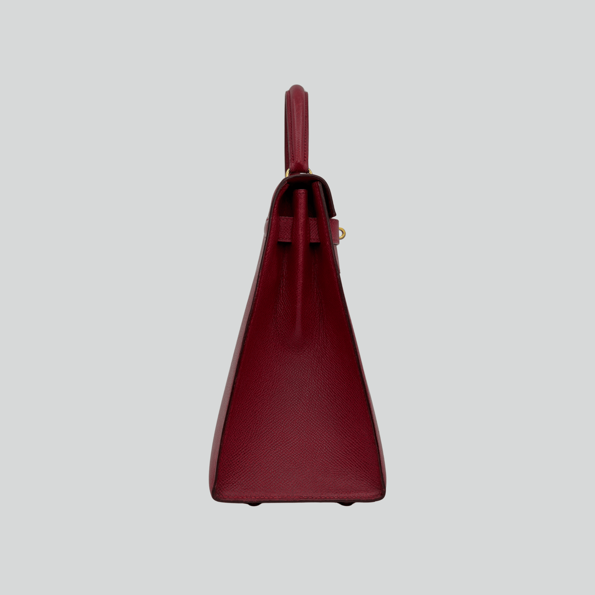 Hermès Kelly 32 Sellier Rouge Vif Courchevel Gold Hardware | Randolph Goods