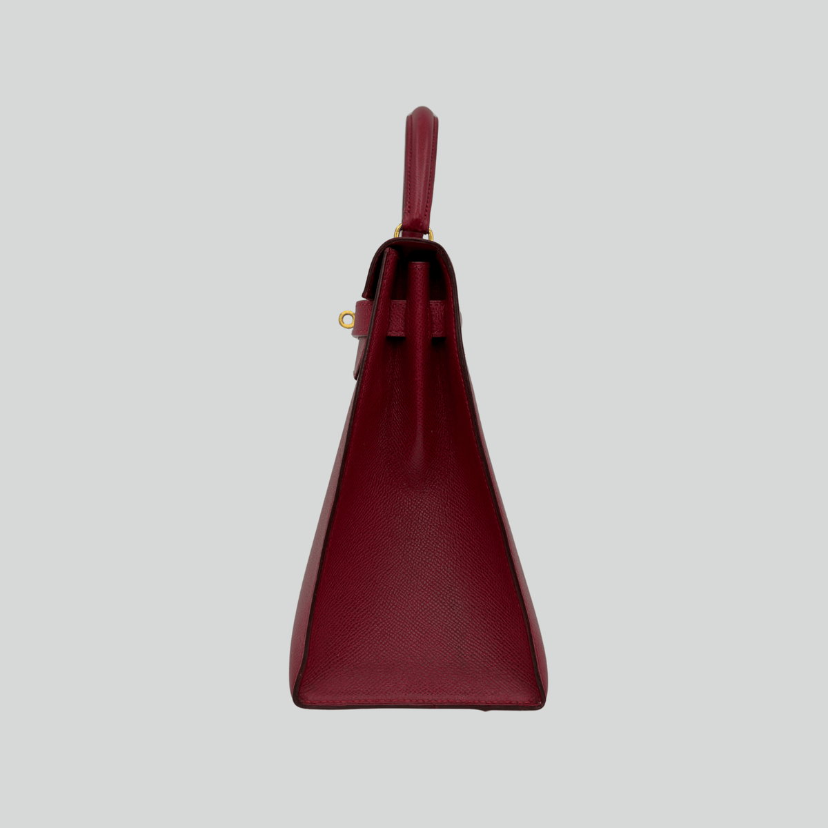 Hermès Kelly 32 Sellier Rouge Vif Courchevel Gold Hardware | Randolph Goods