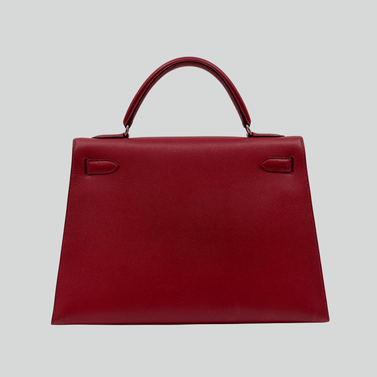 Hermès Kelly 32 Sellier Rouge Vif Courchevel Gold Hardware | Randolph Goods
