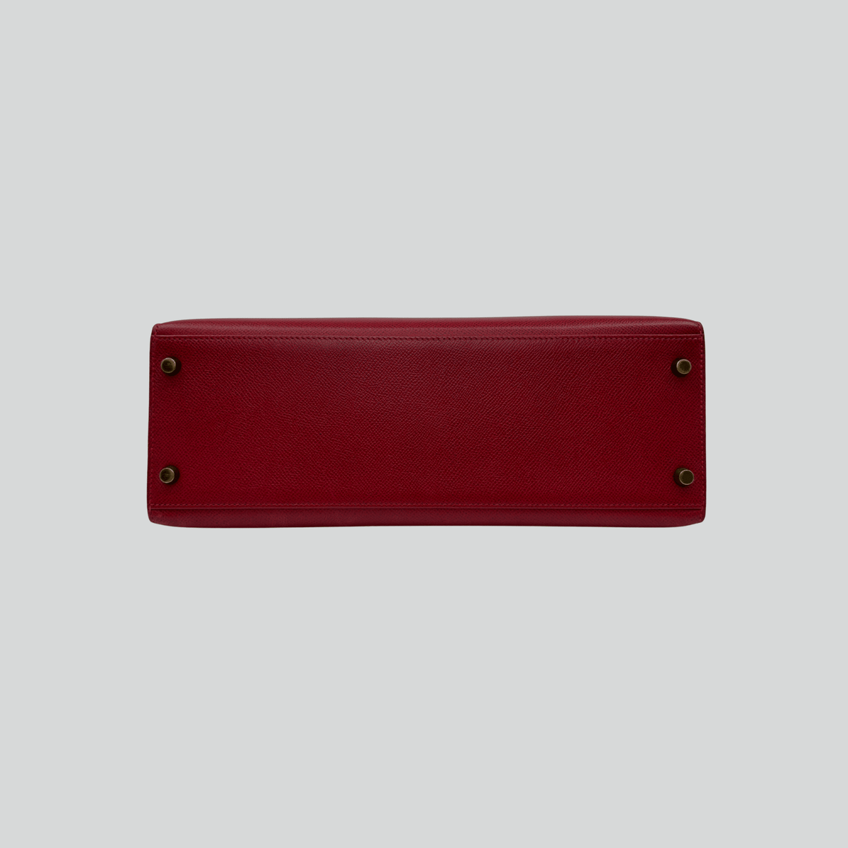 Hermès Kelly 32 Sellier Rouge Vif Courchevel Gold Hardware | Randolph Goods