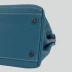 Hermès Kelly 35 Bleu Jean Clemence Palladium Hardware | Randolph Goods