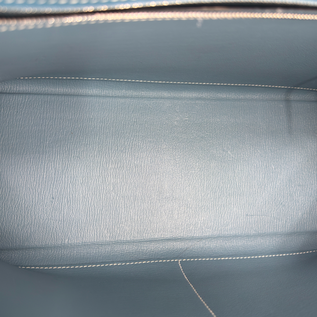Hermès Kelly 35 Bleu Jean Clemence Palladium Hardware | Randolph Goods