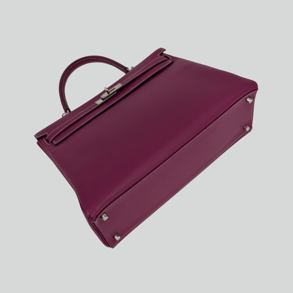 Hermès Kelly 35 Candy Collection Verso Tosca/Rose Tyrien interior Epsom Palladium Hardware | Randolph Goods